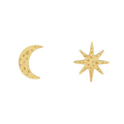 Moon and star earrings by Ottoman Hands